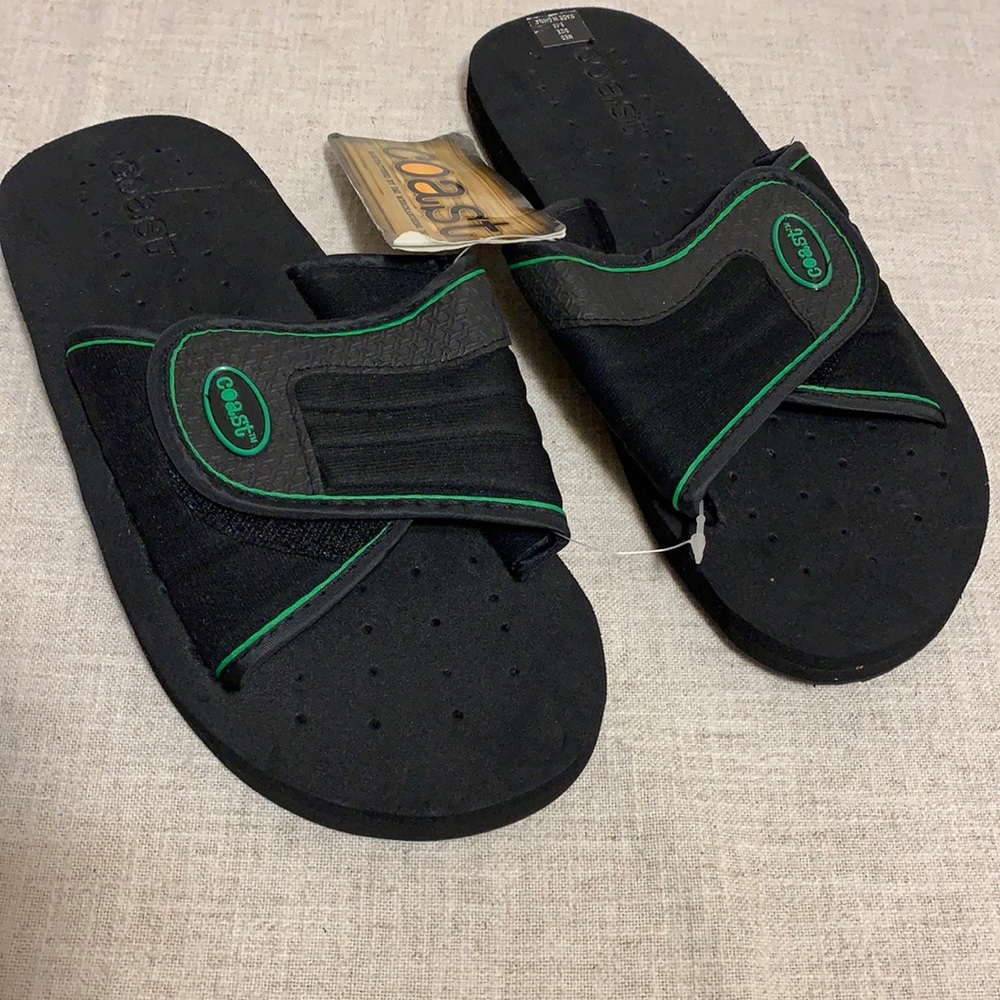 COAST Men’s slip on Velcro Strap flip flops